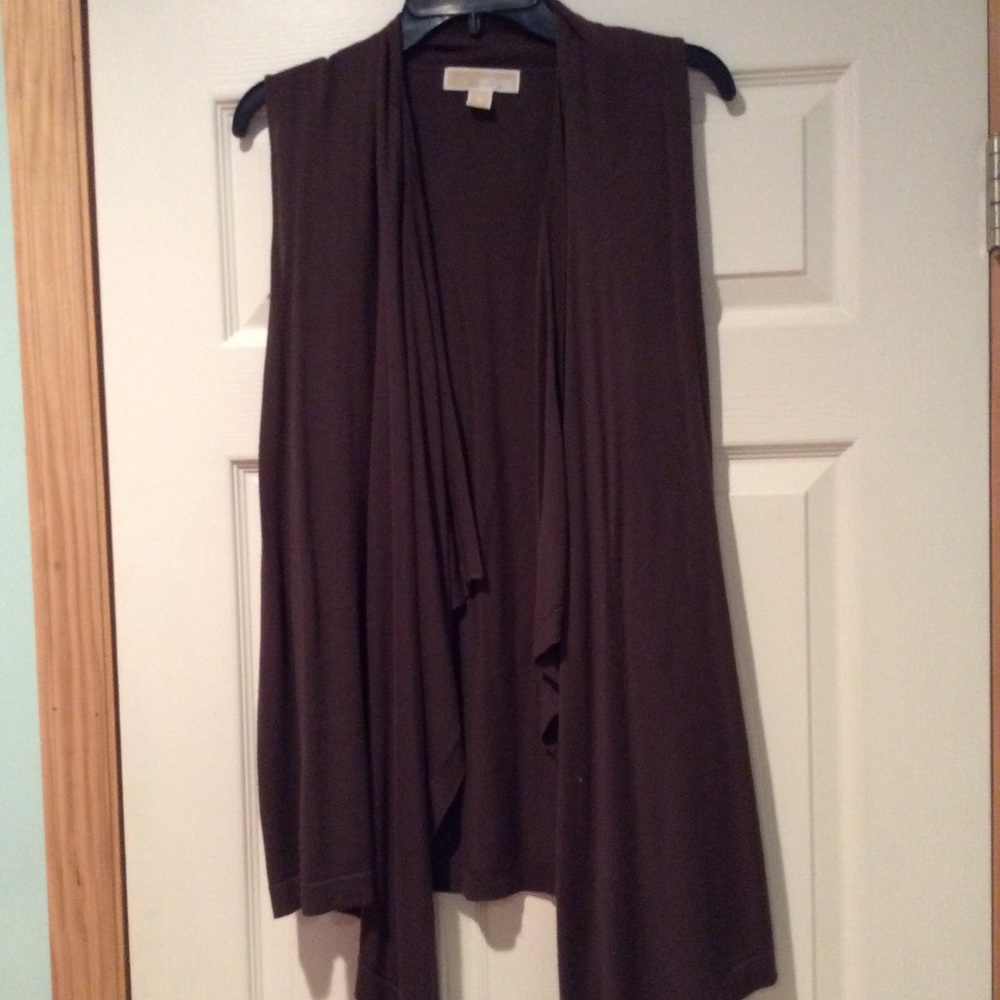 Michael Kors Sleeveless Cardigan Long Sweater